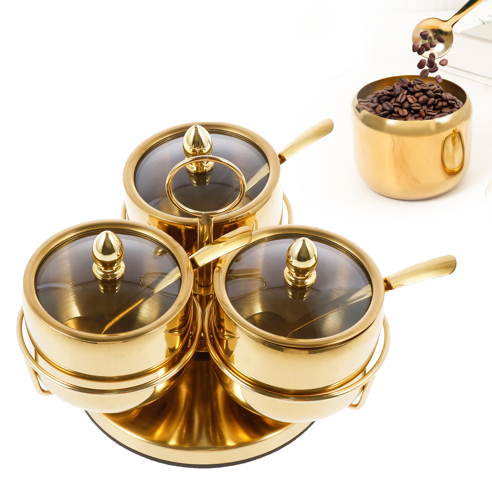Commercial Kitchen Utensils - Stainless Steel Sugar Bowl Set with