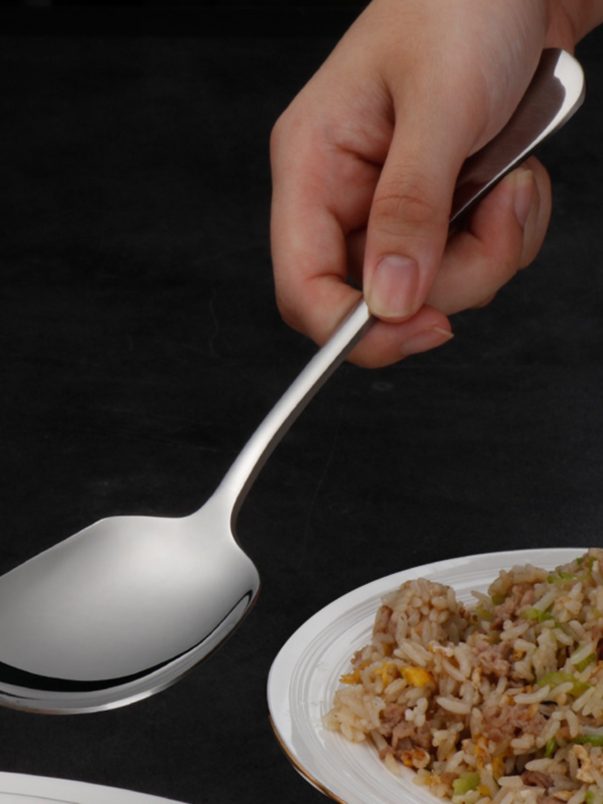 Large Stainl Steel Serving Spo - Commercial Kitchen Utensils ulasan dan harga