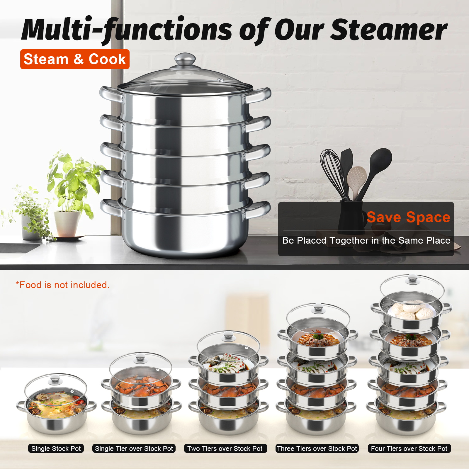 5-Layer Stainless Steel Steame - Commercial Kitchen Boiler ulasan dan harga