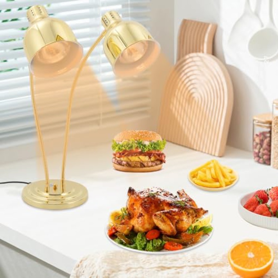 2-Head Food Warmer Lamp for Re - Commercial Kitchen And ulasan dan harga