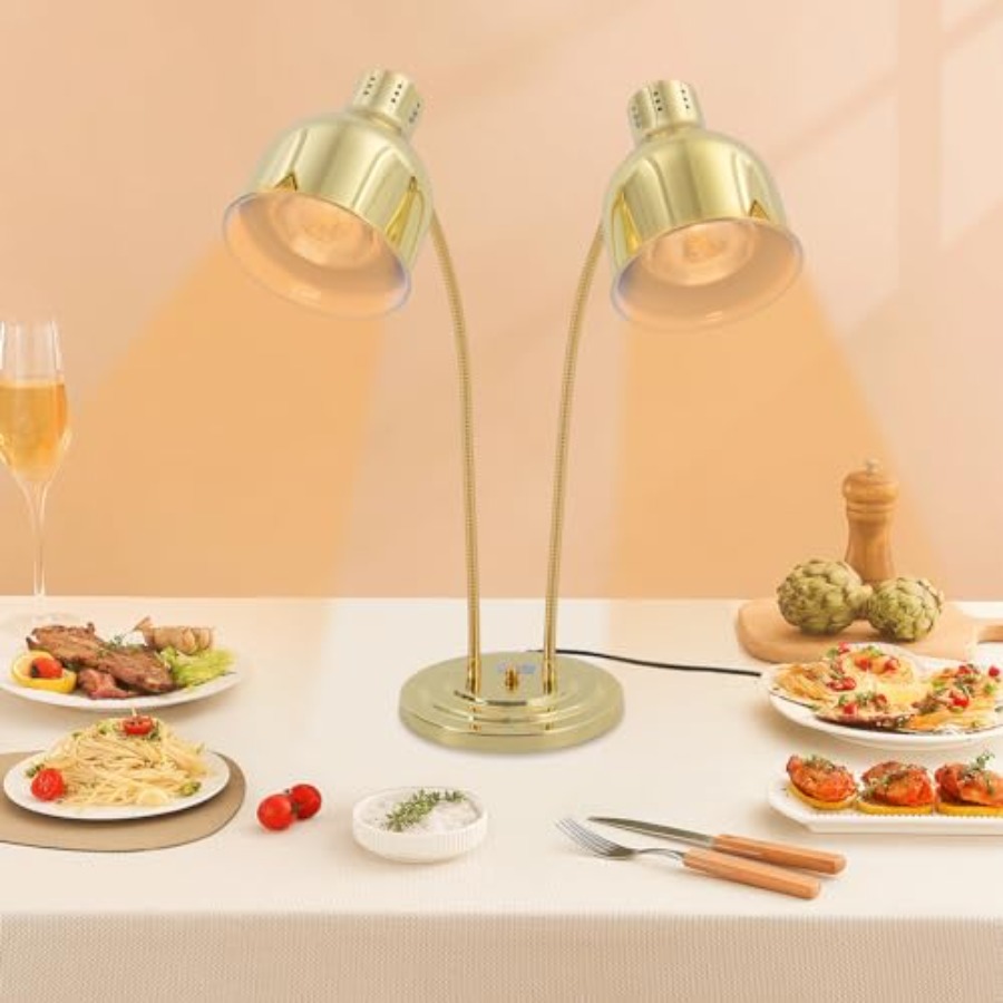 2-Head Food Warmer Lamp for Re - Commercial Kitchen And ulasan dan harga