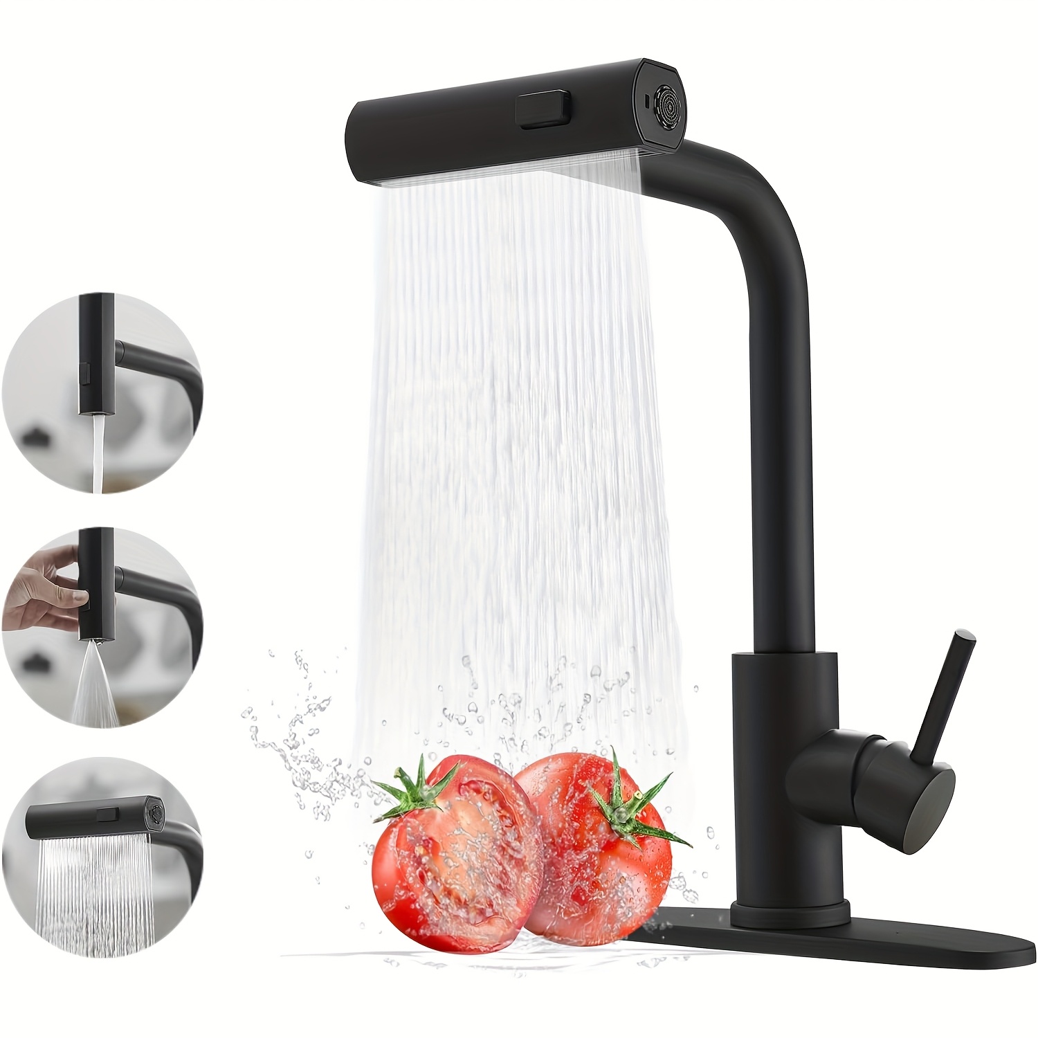 1 PC Black Kitchen Faucet With - Commercial Kitchen Utensils ulasan dan harga