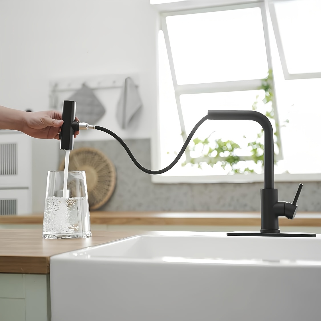 1 PC Black Kitchen Faucet With - Commercial Kitchen Utensils ulasan dan harga