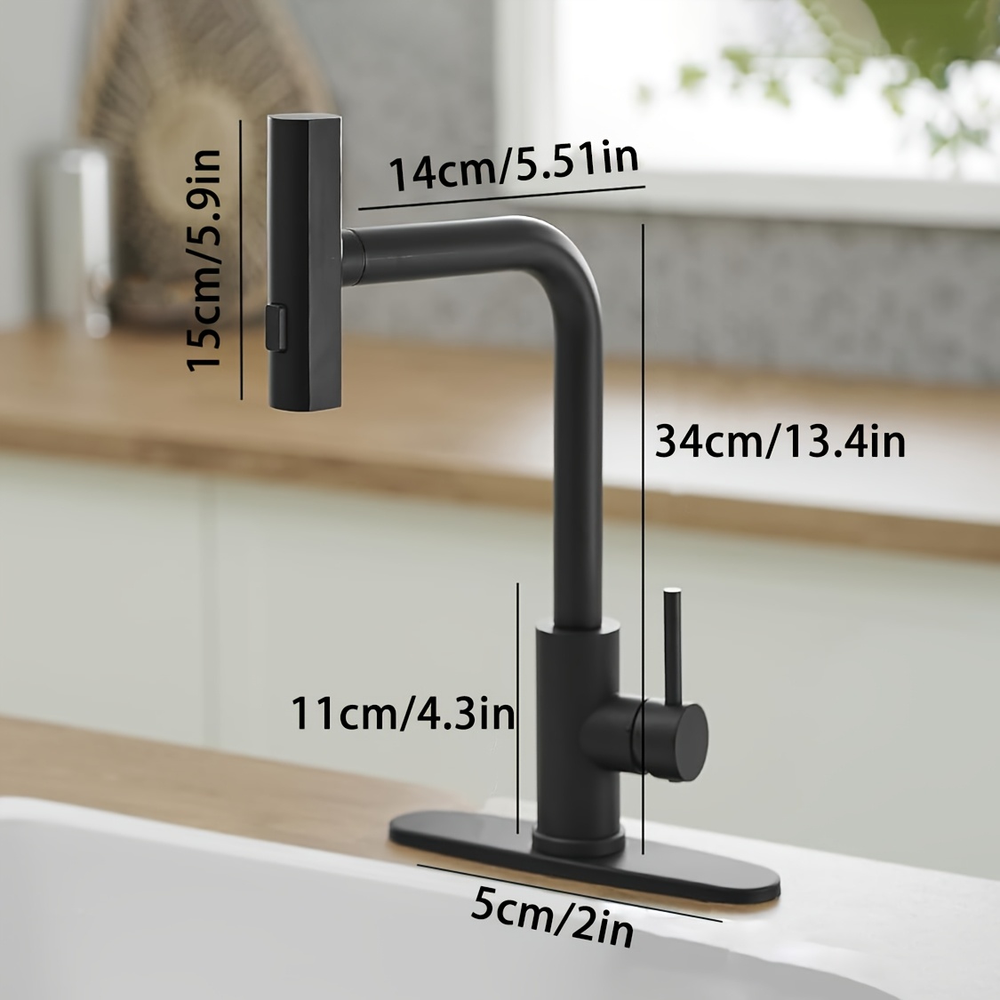 1 PC Black Kitchen Faucet With - Commercial Kitchen Utensils ulasan dan harga