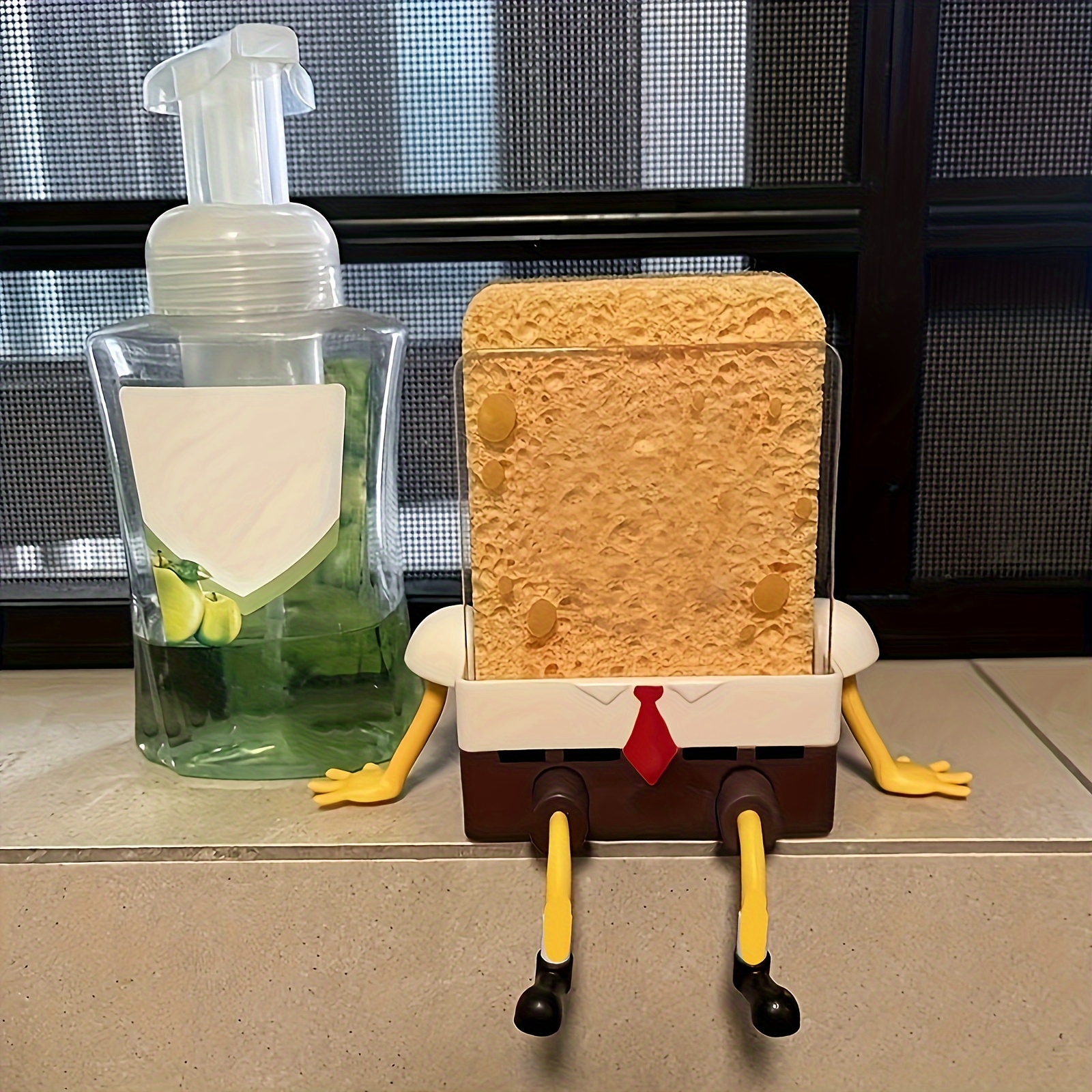 1pc Cartoon Sponge Drain Rack  - Commercial Kitchen Organiser ulasan dan harga